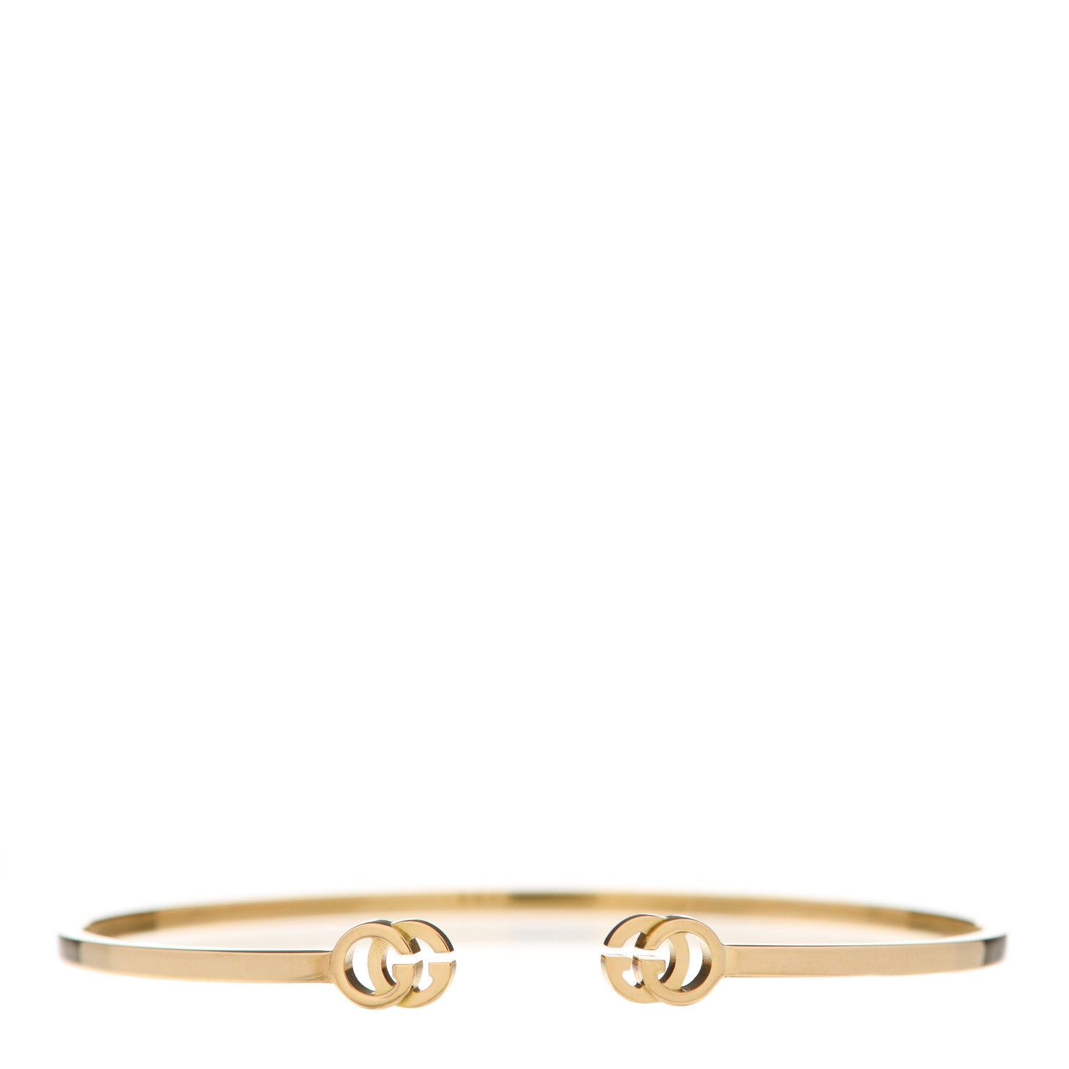 Gucci 18K Yellow Gold GG Running Cuff Bracelet 1 of 4