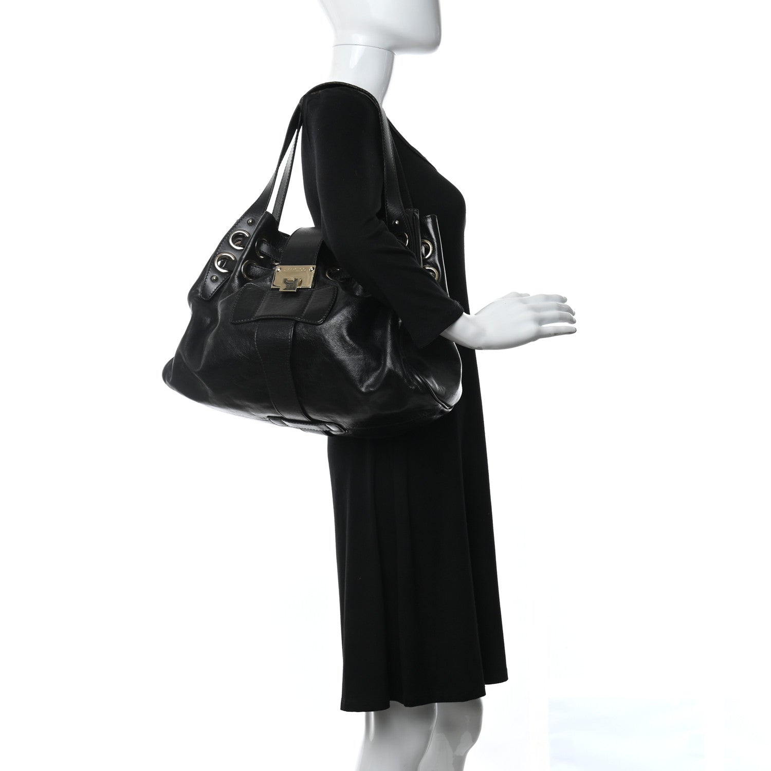 Jimmy Choo Calfskin Ramona Tote Black 2 of 9