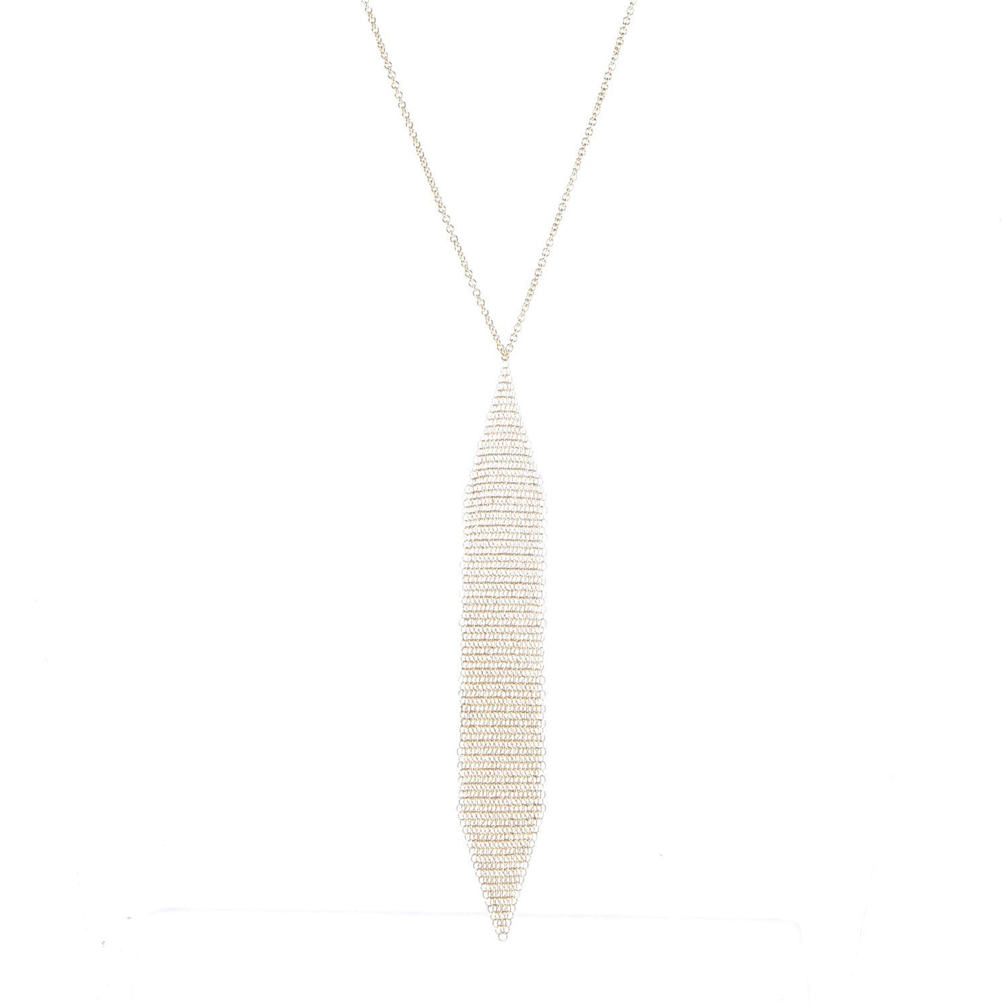 18K Yellow Gold Elsa Peretti Mesh Pendant Necklace
