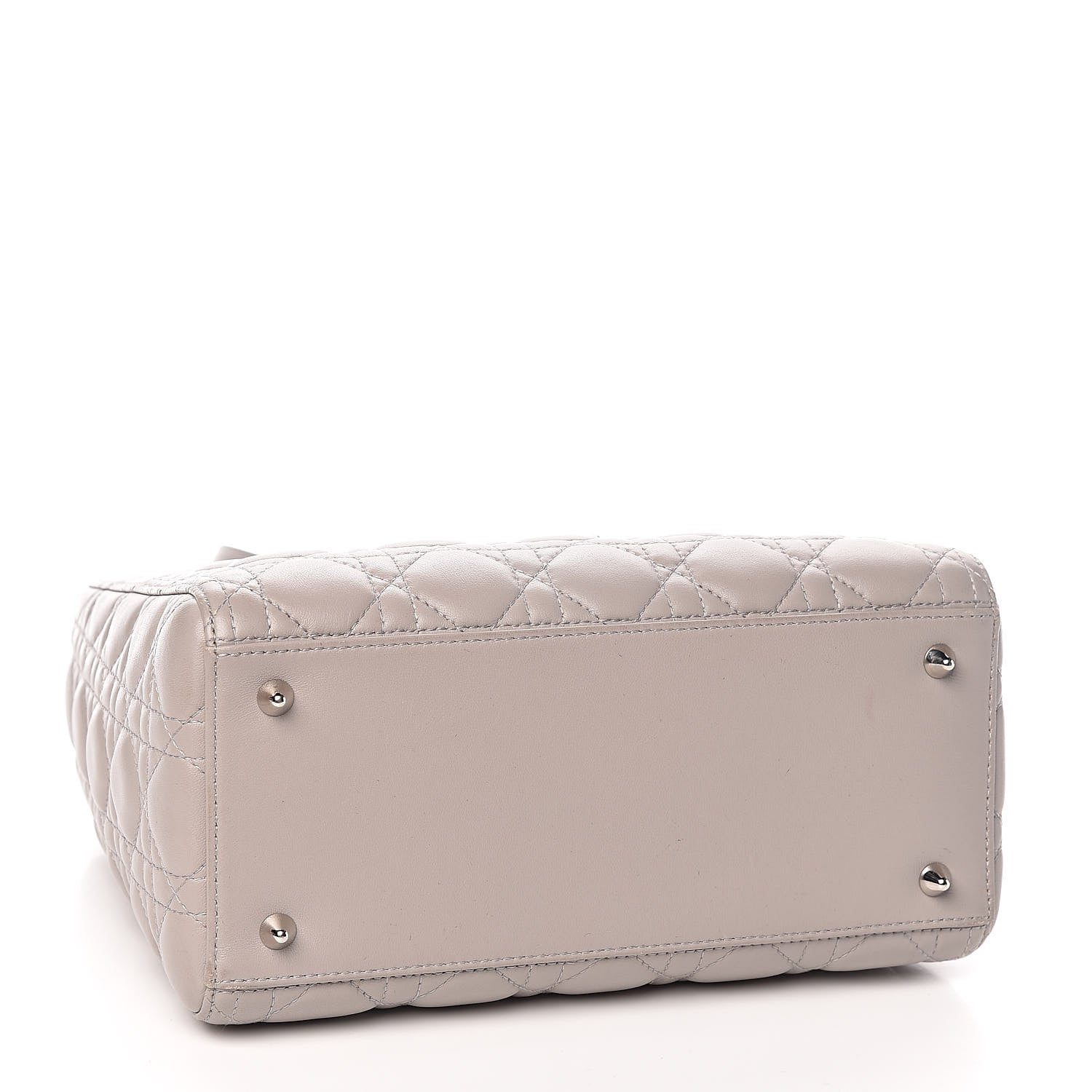 Christian Dior Lambskin Cannage Medium Lady Dior Grey 4 of 13