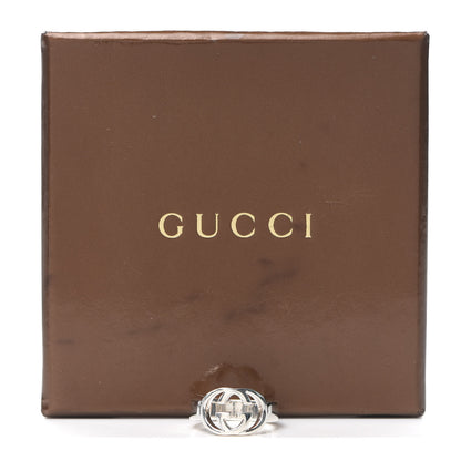Gucci Sterling Silver Interlocking G Ring 53 6.25 5 of 5