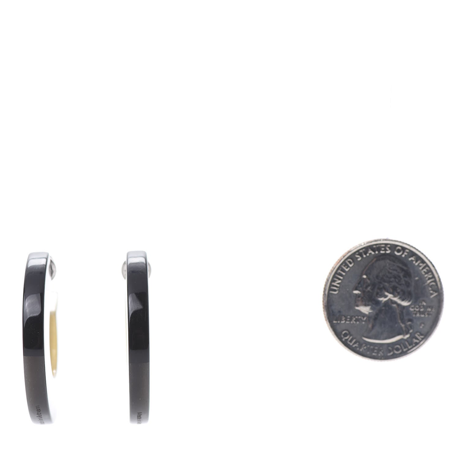 Hermes Buffalo Horn Hoop Earrings 2 of 5