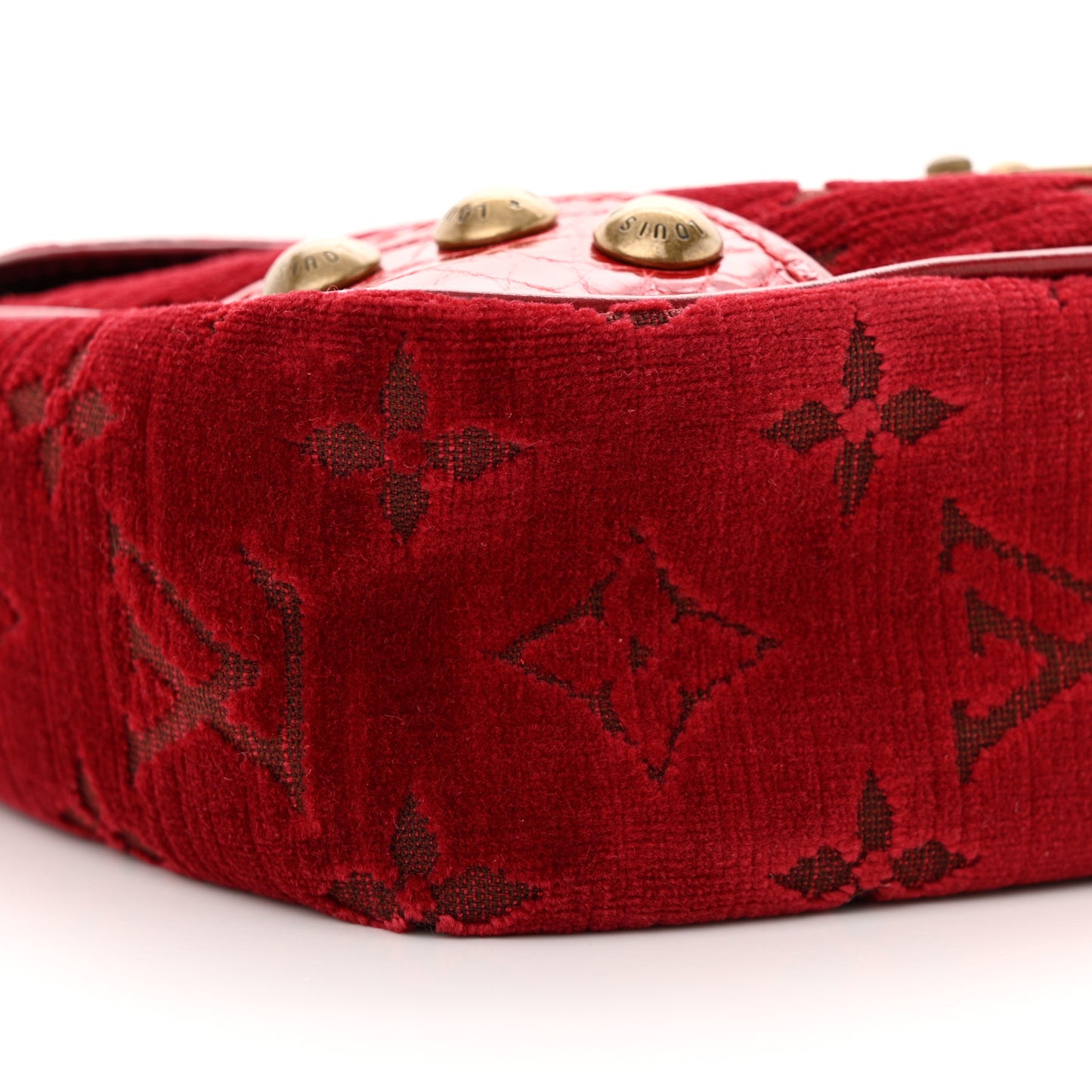 Monogram Velours Alligator Irvine Red