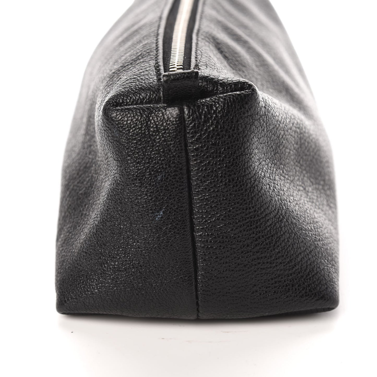 Grained Calfskin Logo Cosmetic Case Black