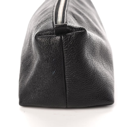 Chanel Grained Calfskin Logo Cosmetic Case Black 10 of 14