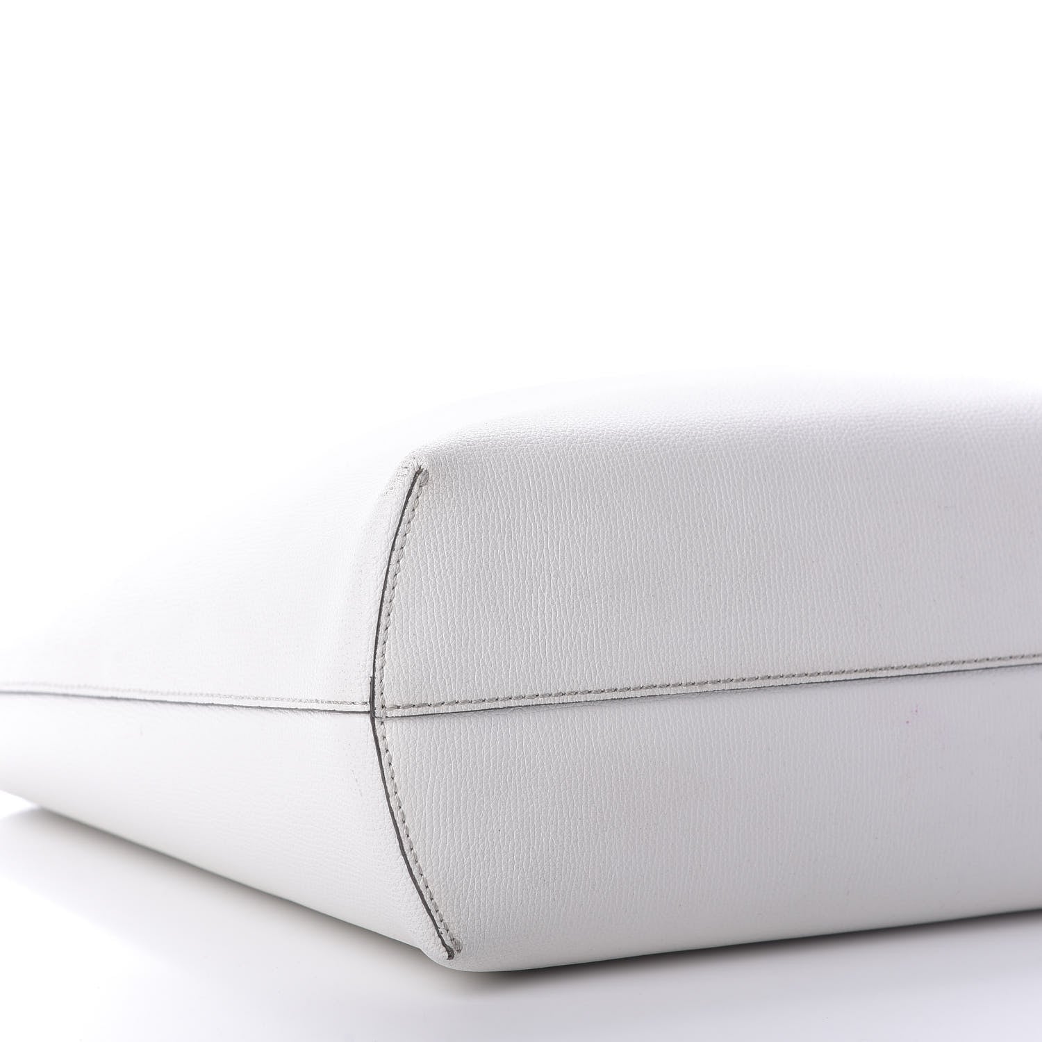 Fendi Vitello Vienna Enamel F is Fendi Shopping Tote White Taupe 6 of 10