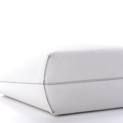 Fendi Vitello Vienna Enamel F is Fendi Shopping Tote White Taupe 6 of 10