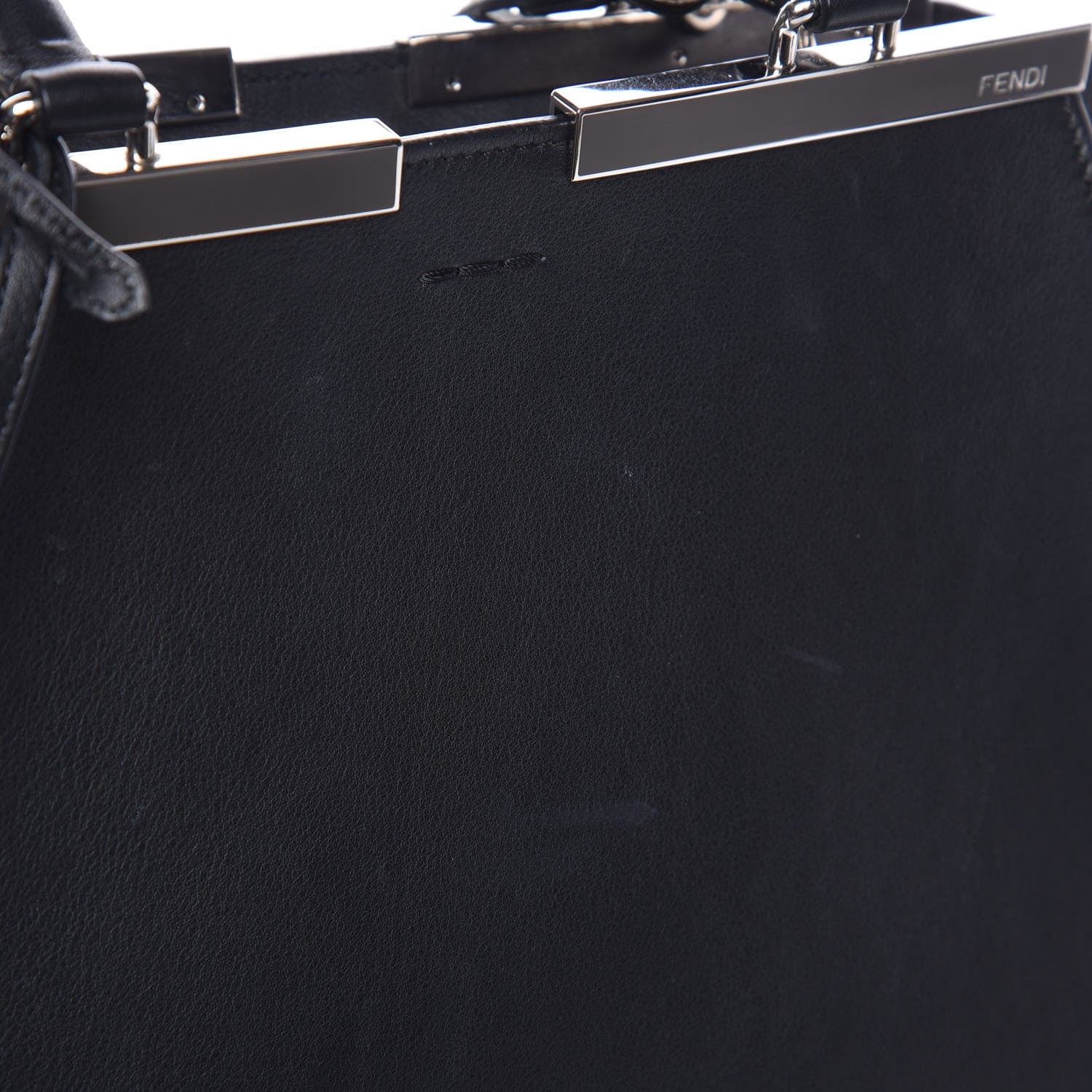 Fendi Vitello Dolce Petite 3jours Tote Black 9 of 12
