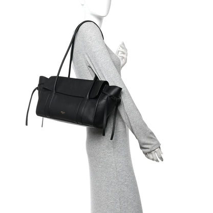 Mulberry Heavy Grain Small Soft Bayswater Satchel Black 2 of 9