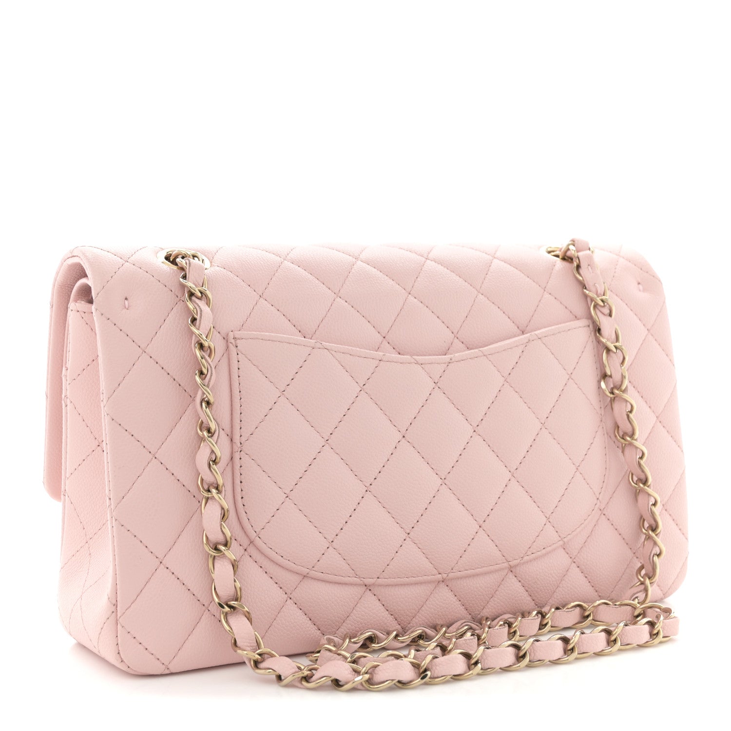 Chanel Caviar Quilted Medium Double Flap Light Pink 3 of 13