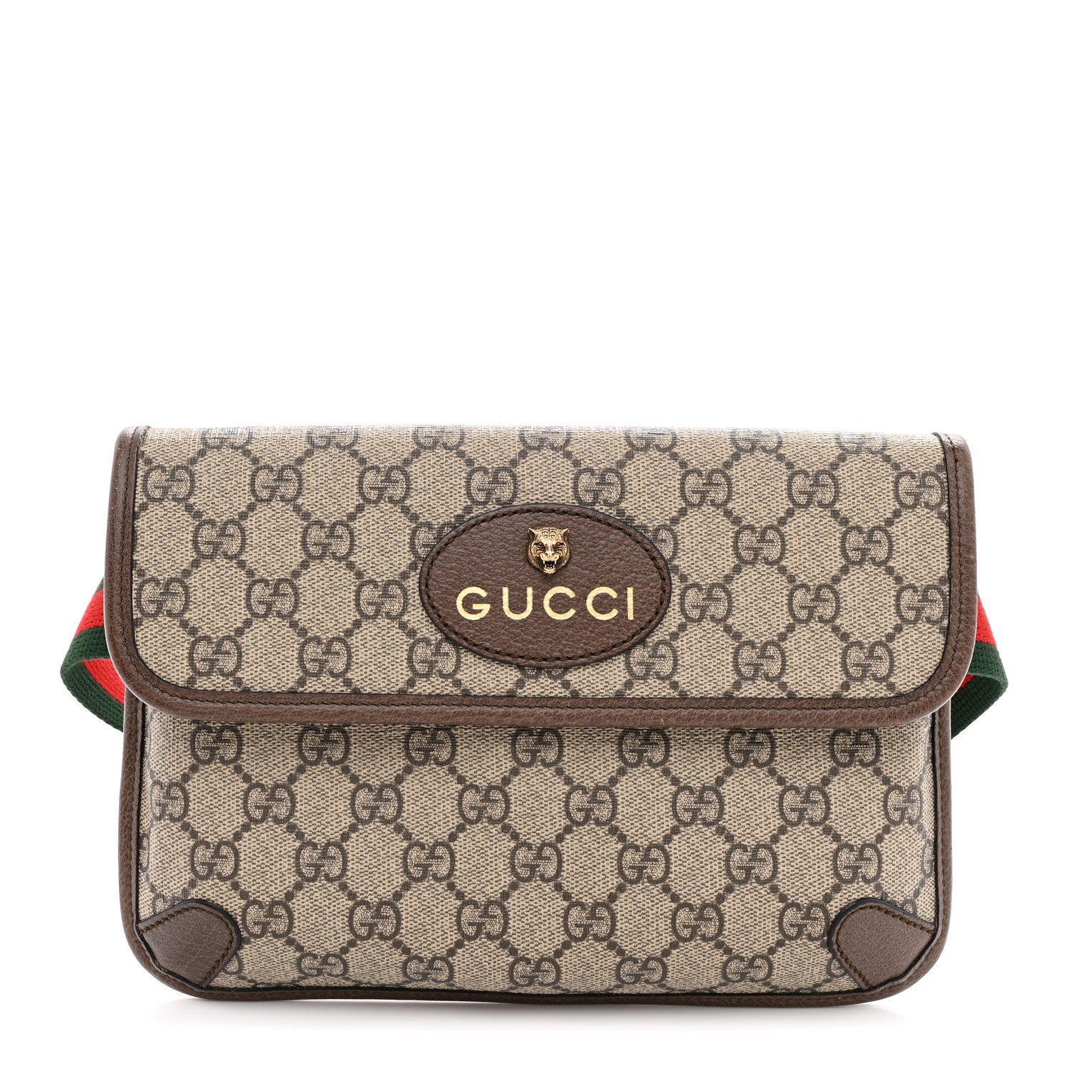 Gucci GG Supreme Monogram Neo Vintage Web Belt Bag Brown 1 of 13