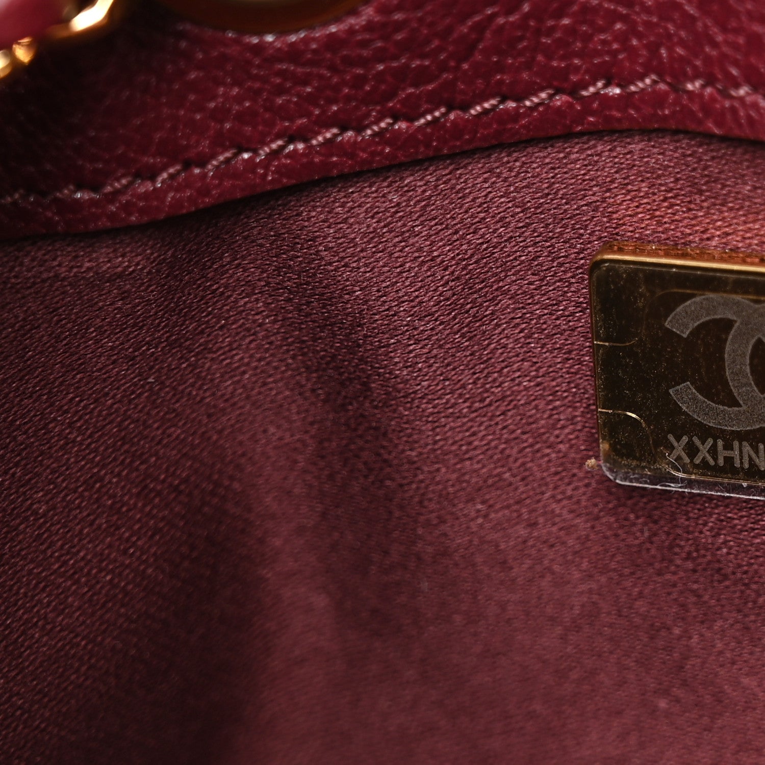 Chanel Goatskin Quilted Small Chanel 25 Handbag Dark Burgundy 6 of 10