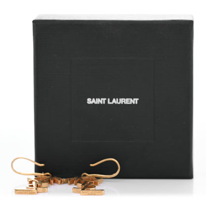 Saint Laurent Metal Monogram Palm Earrings Gold 5 of 5