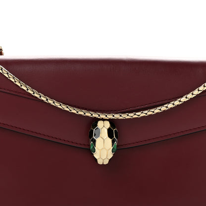 Bulgari Calfskin Serpenti Forever Shoulder Bag Bordeaux 8 of 13