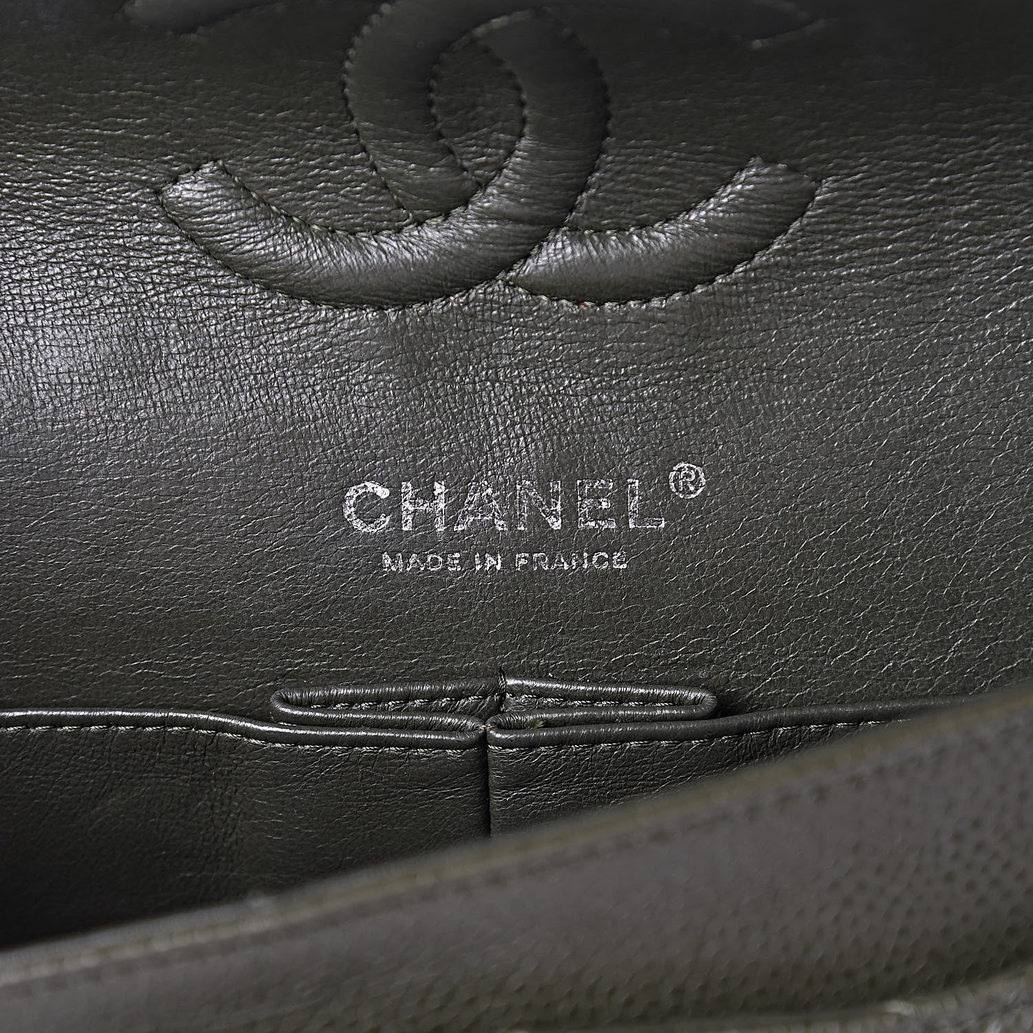 Chanel Caviar Quilted Medium Double Flap Dark Green 6 of 12