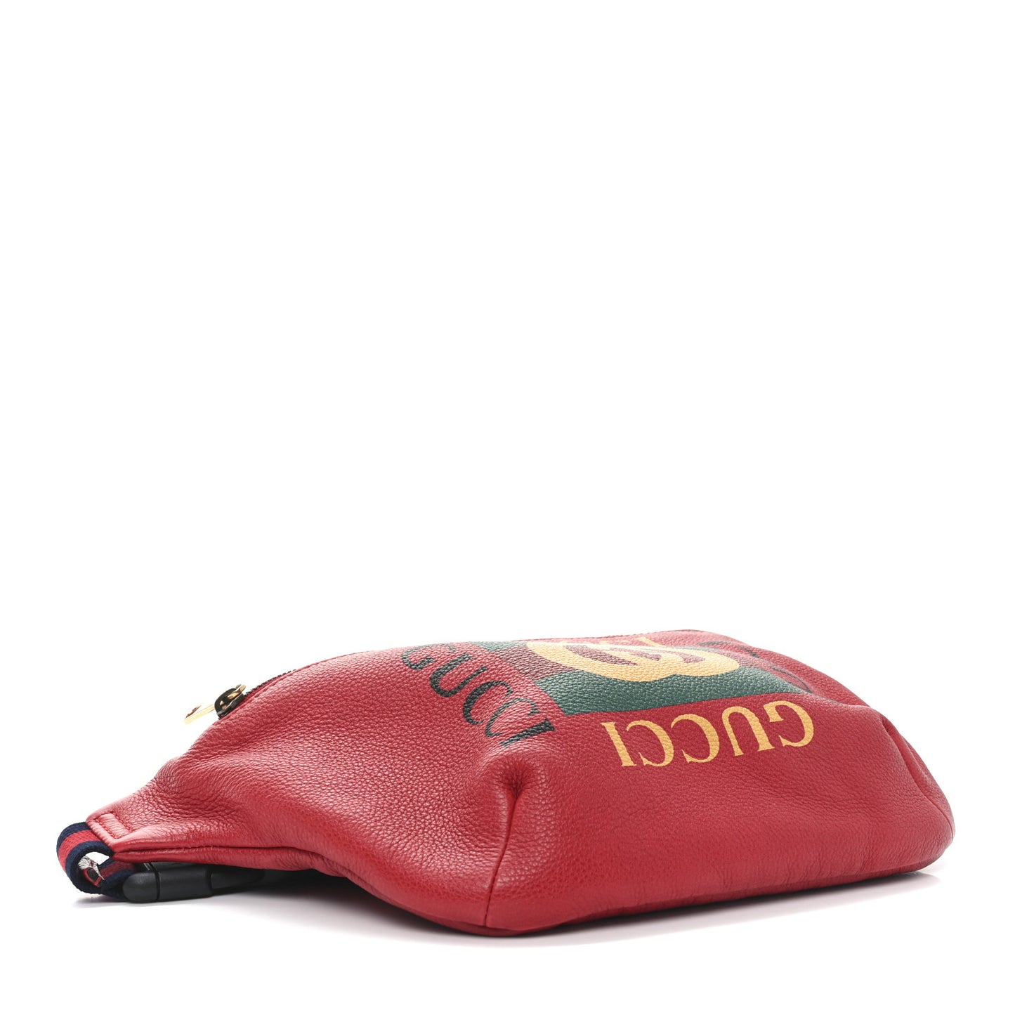 Grained Calfskin Logo Belt Bag Hibiscus Red