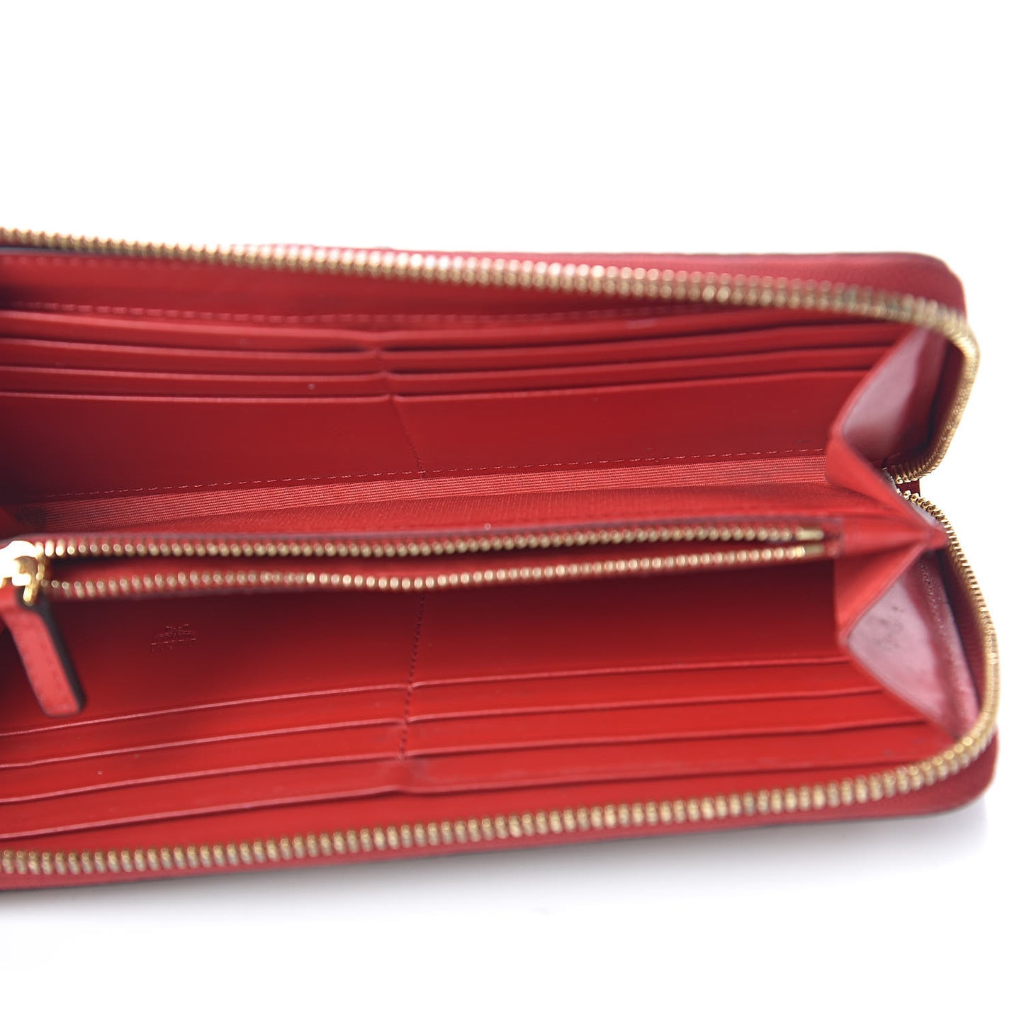 Visetos Large Zip Around Wallet Cognac Red