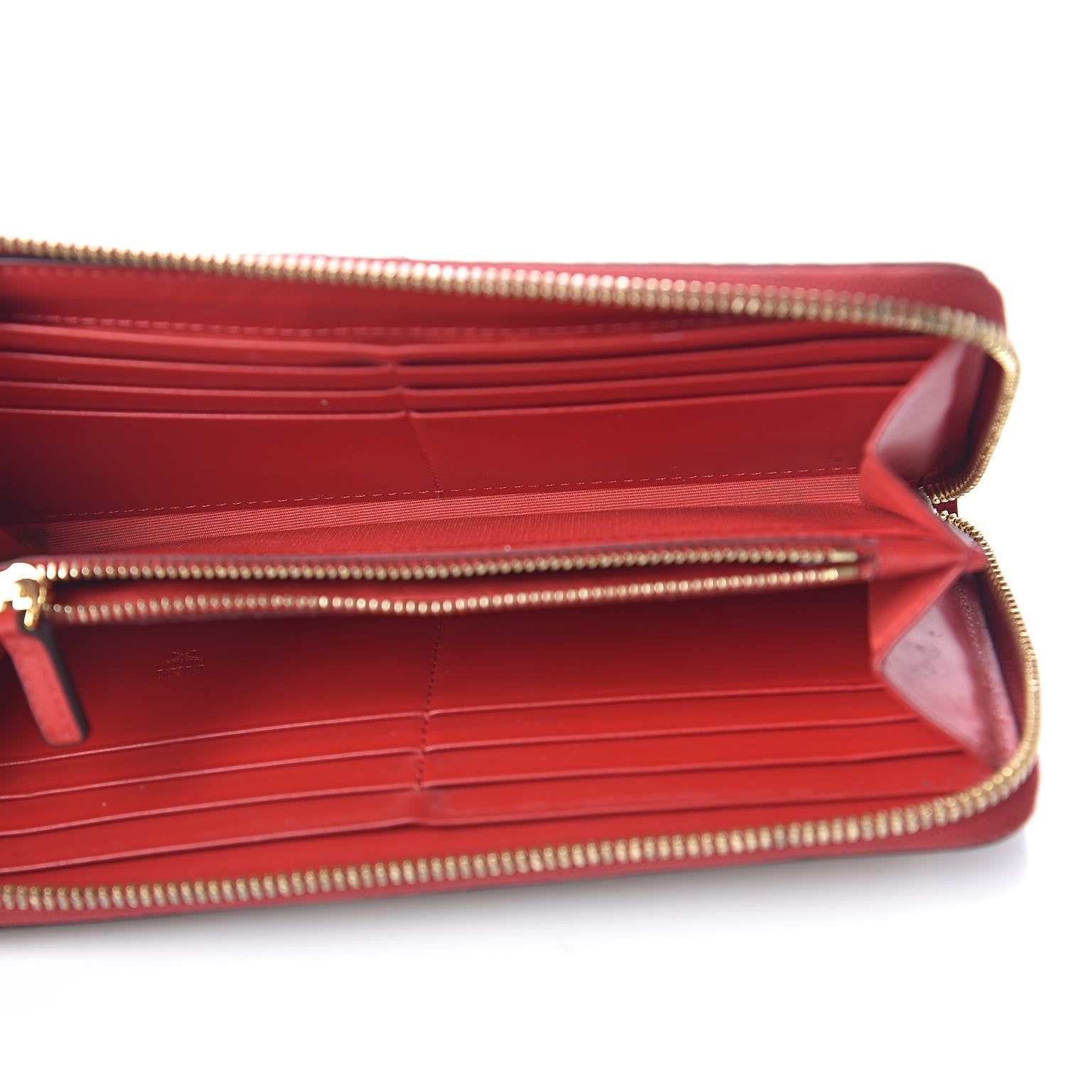 MCM Visetos Large Zip Around Wallet Cognac Red 5 of 17