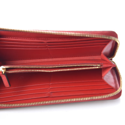 MCM Visetos Large Zip Around Wallet Cognac Red 5 of 17