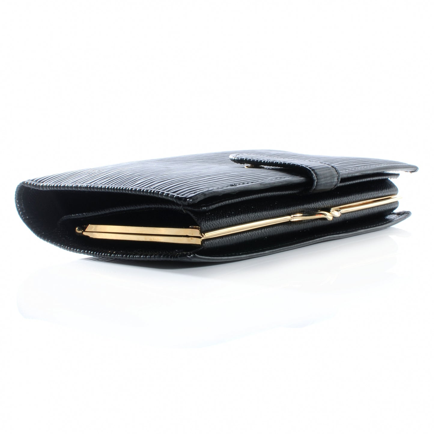 Epi Continental French Purse Wallet Black