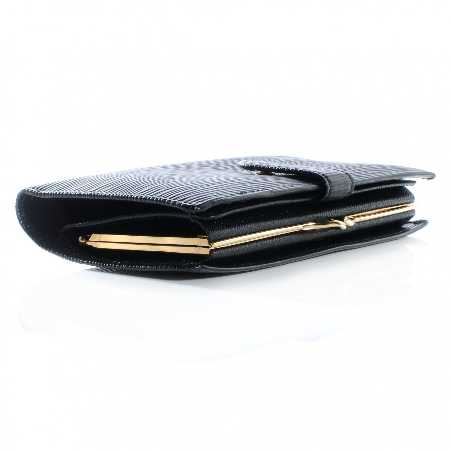 Louis Vuitton Epi Continental French Purse Wallet Black 9 of 9