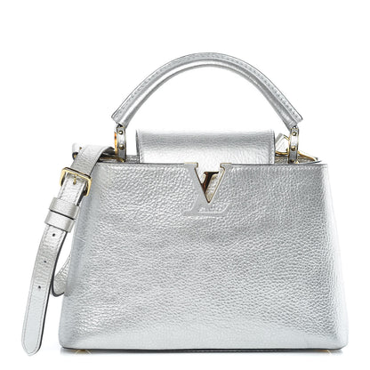 Louis Vuitton Metallic Taurillon Capucines BB Silver 1 of 11