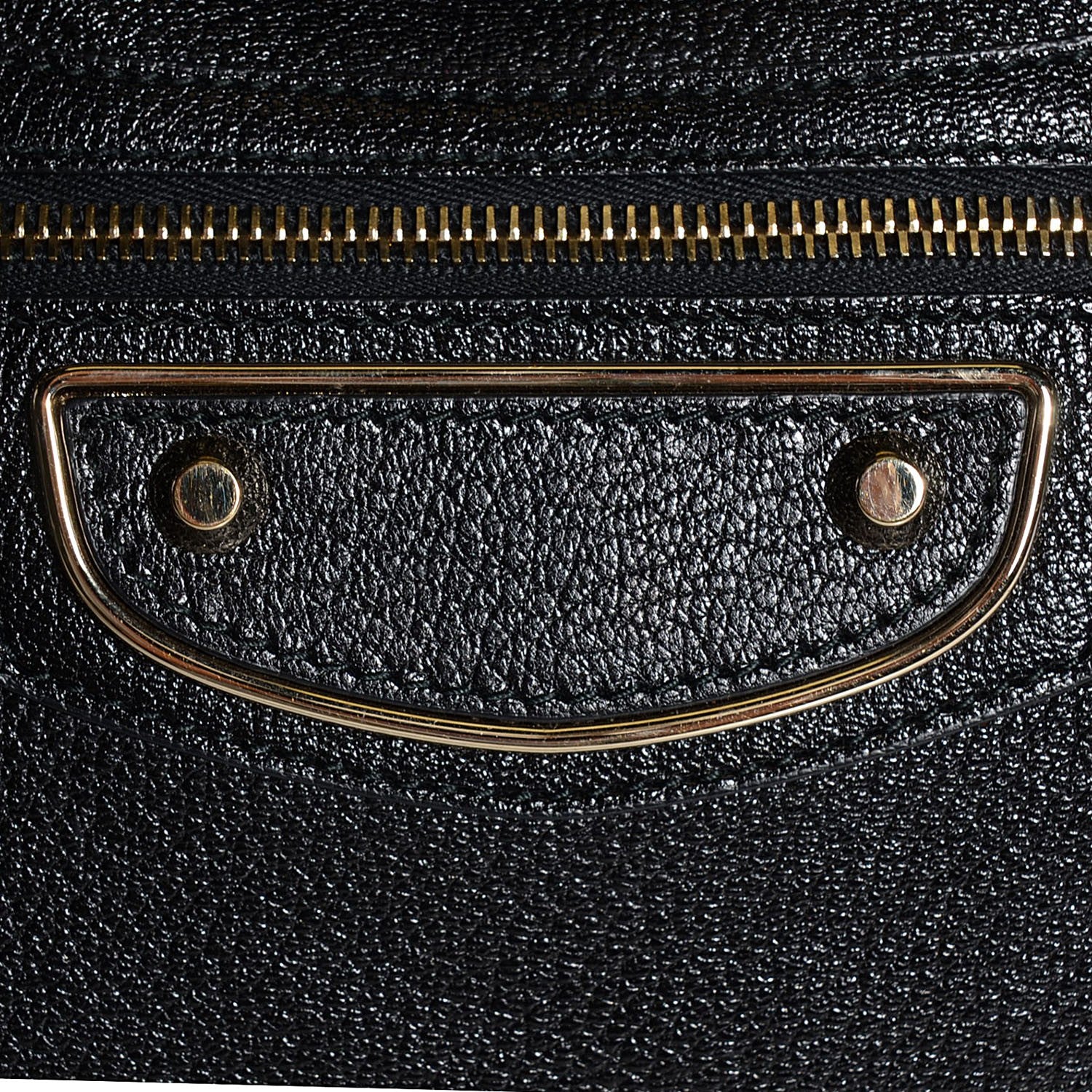 Balenciaga Chevre Gold Metallic Edge Hardware City Black 8 of 16