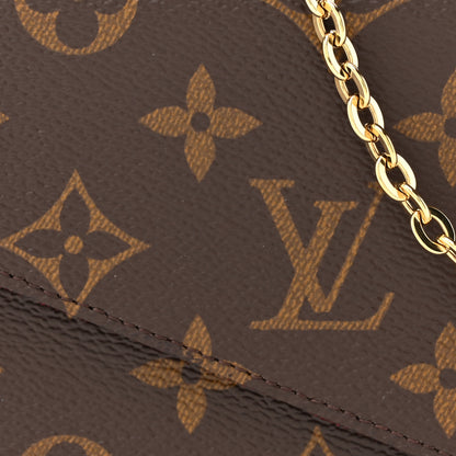 Louis Vuitton Monogram Pochette Felicie Chain Wallet Fuchsia 10 of 14