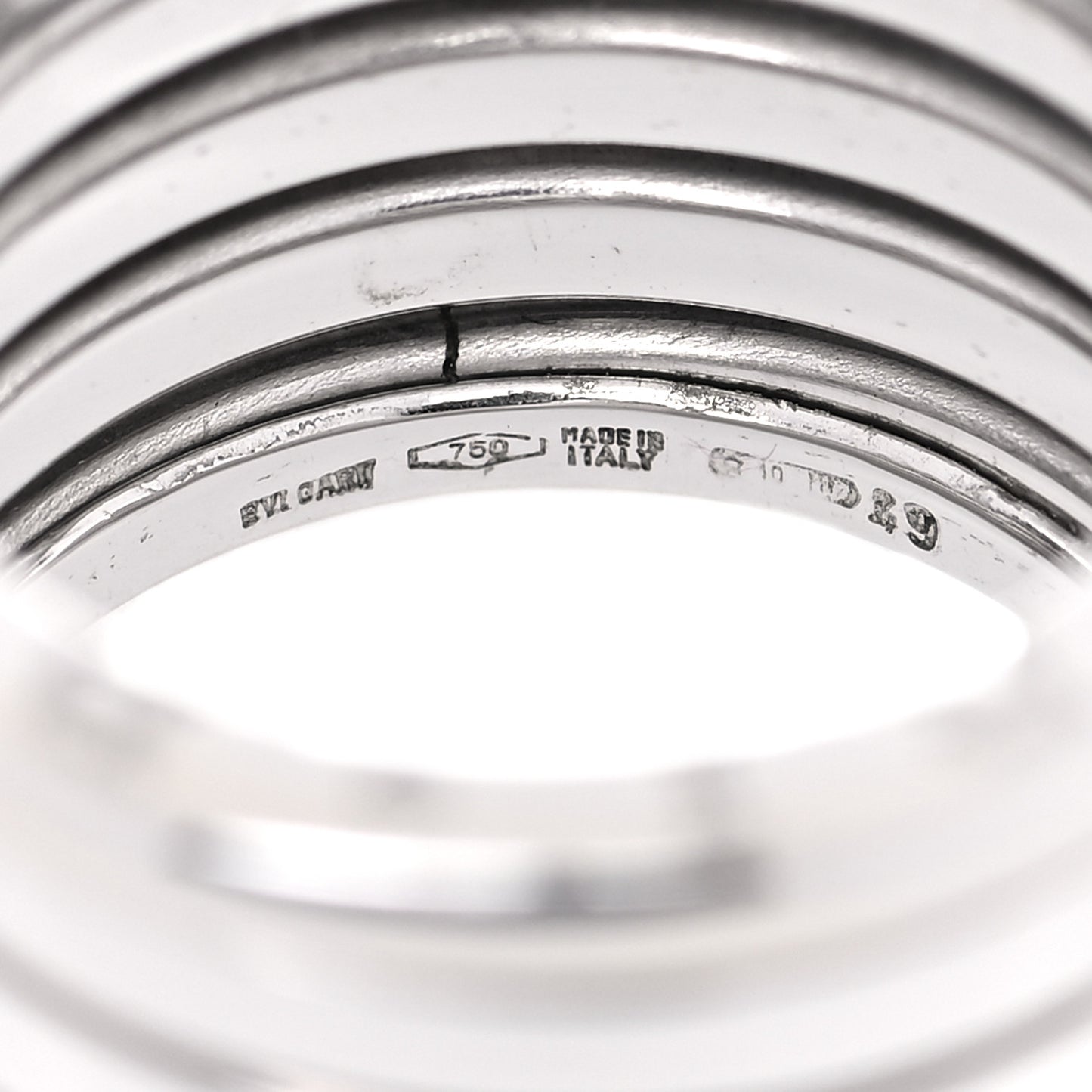 18K White Gold B.Zero1 Four-Band Ring 49 5