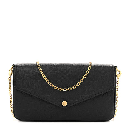 Louis Vuitton Empreinte Pochette Felicie Chain Wallet Black 1 of 10