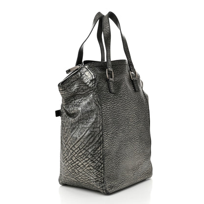 Saint Laurent Metallic Embossed Large Downtown Tote Black 3 of 11
