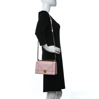 Christian Dior Lambskin Studded Small Diorama Flap Bag Light Pink 2 of 11
