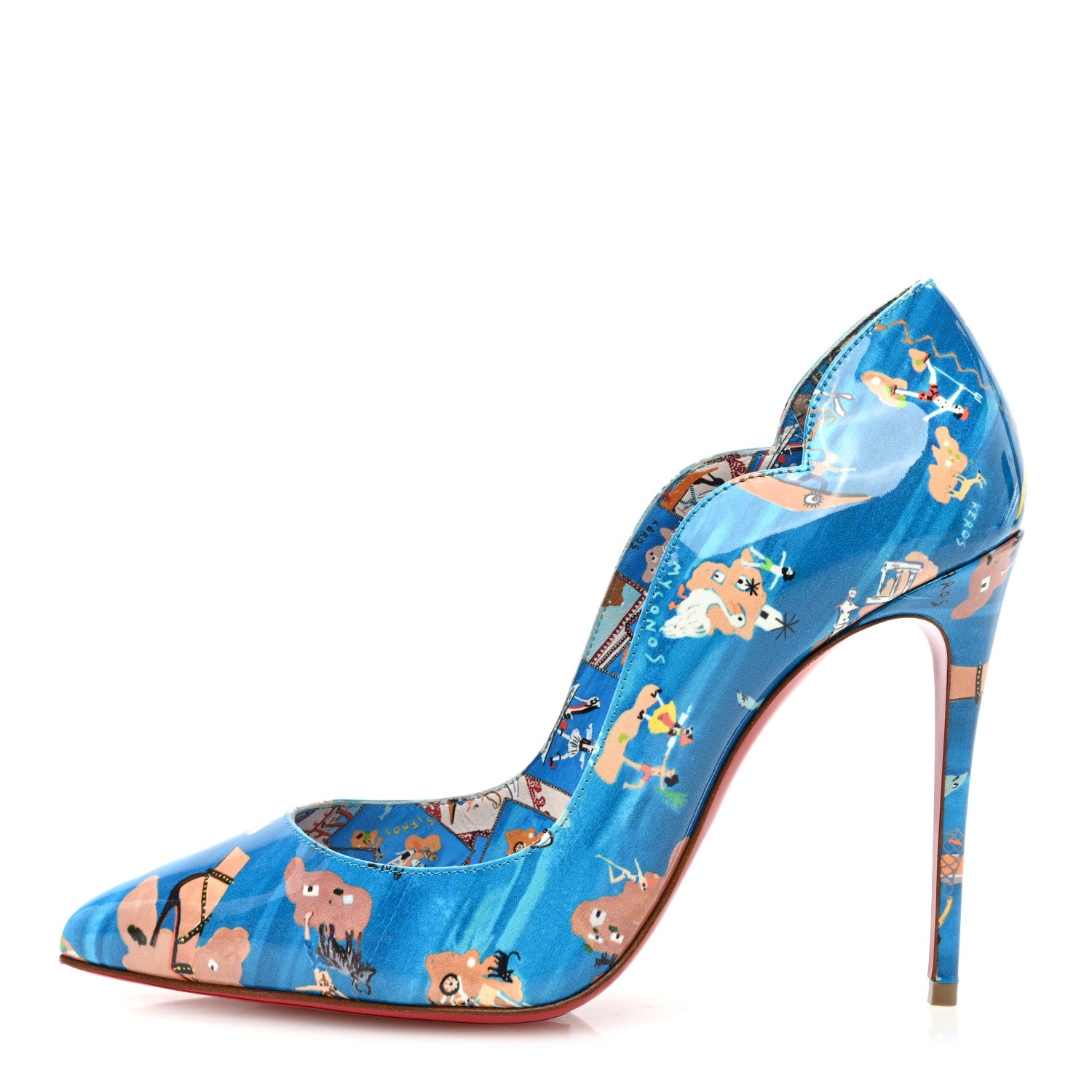Christian Louboutin Patent Odissey Hot Chick 100 Pumps 37 Multicolor 1 of 8