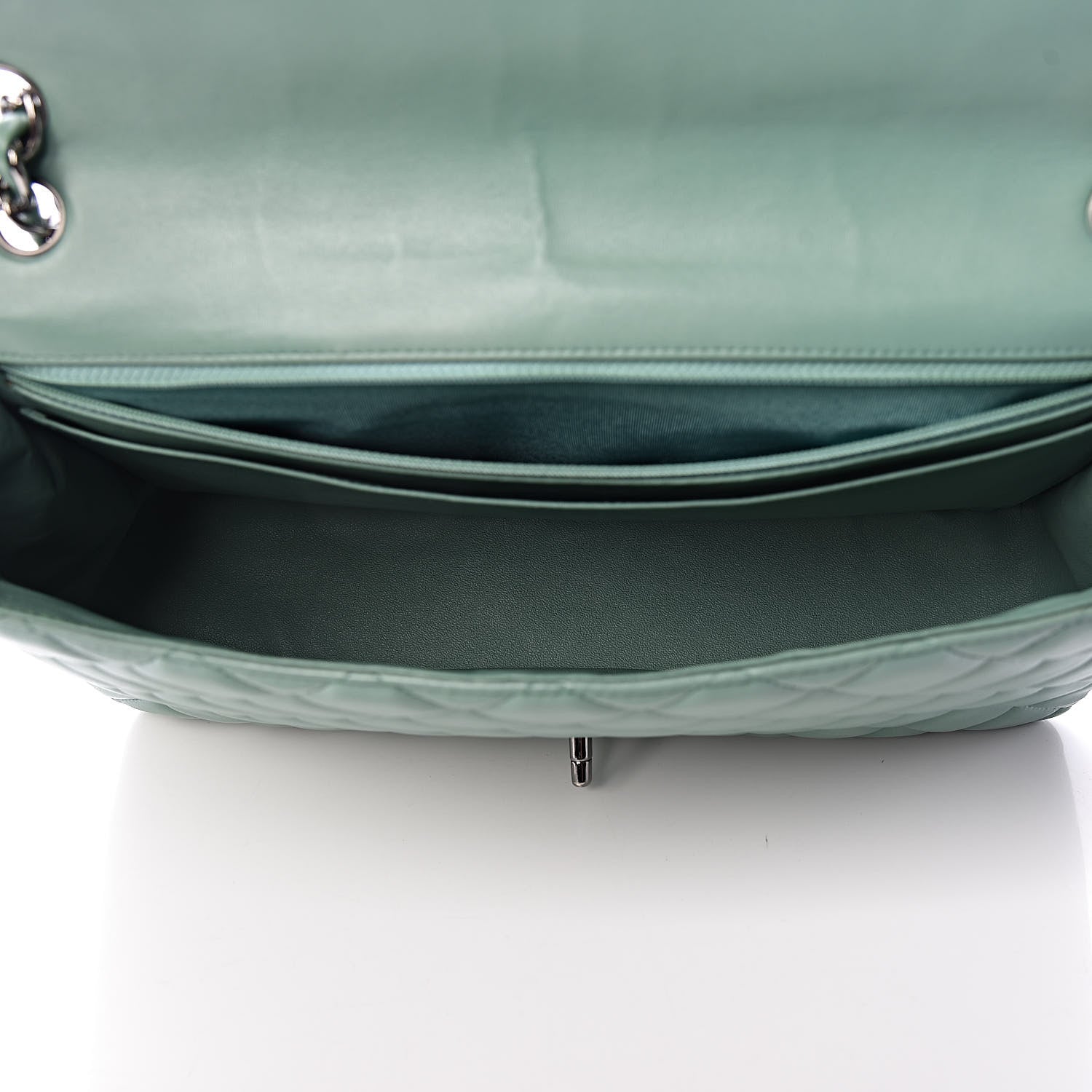 Chanel Lambskin Quilted Maxi Single Flap Green 5 of 16