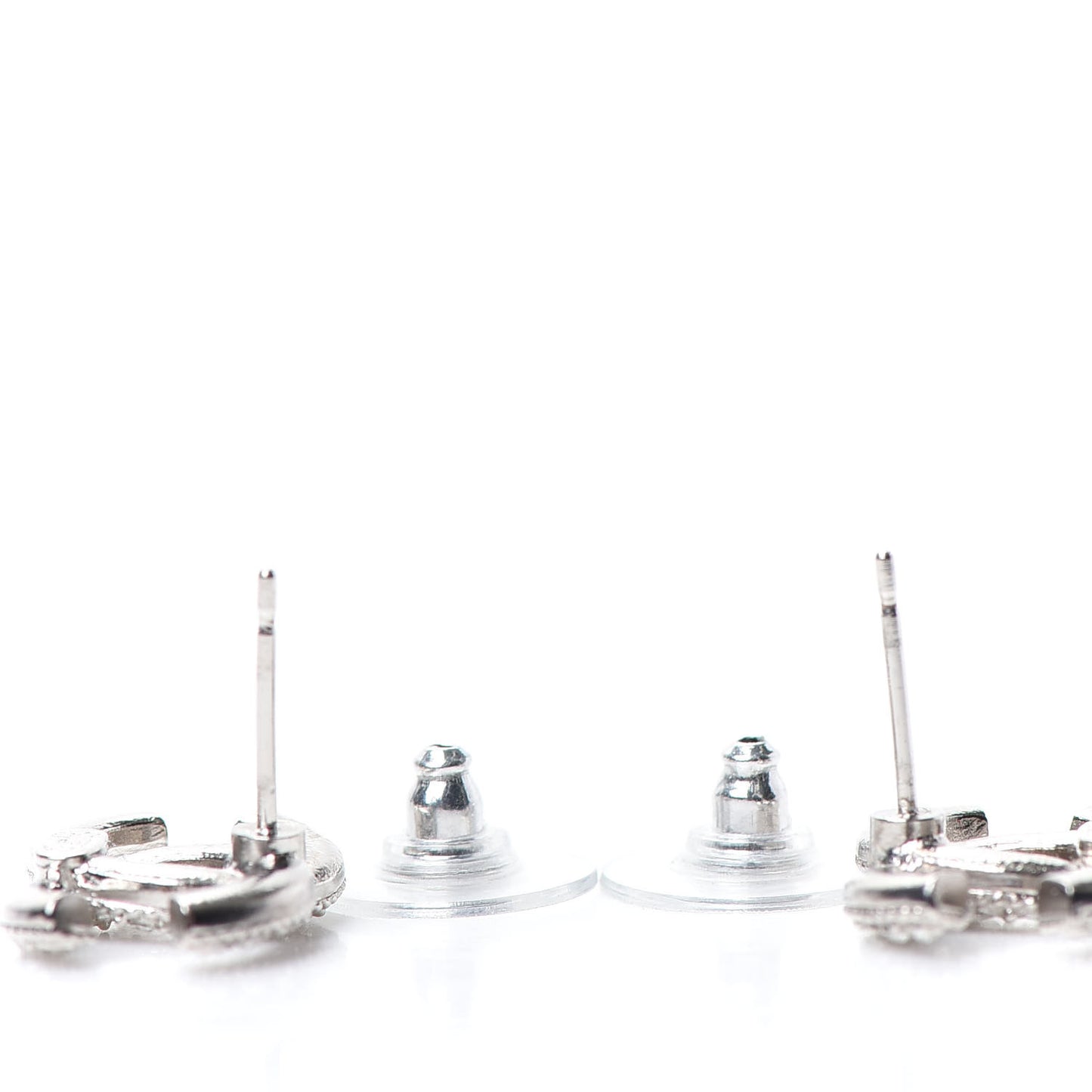 Crystal Timeless CC Earrings Silver