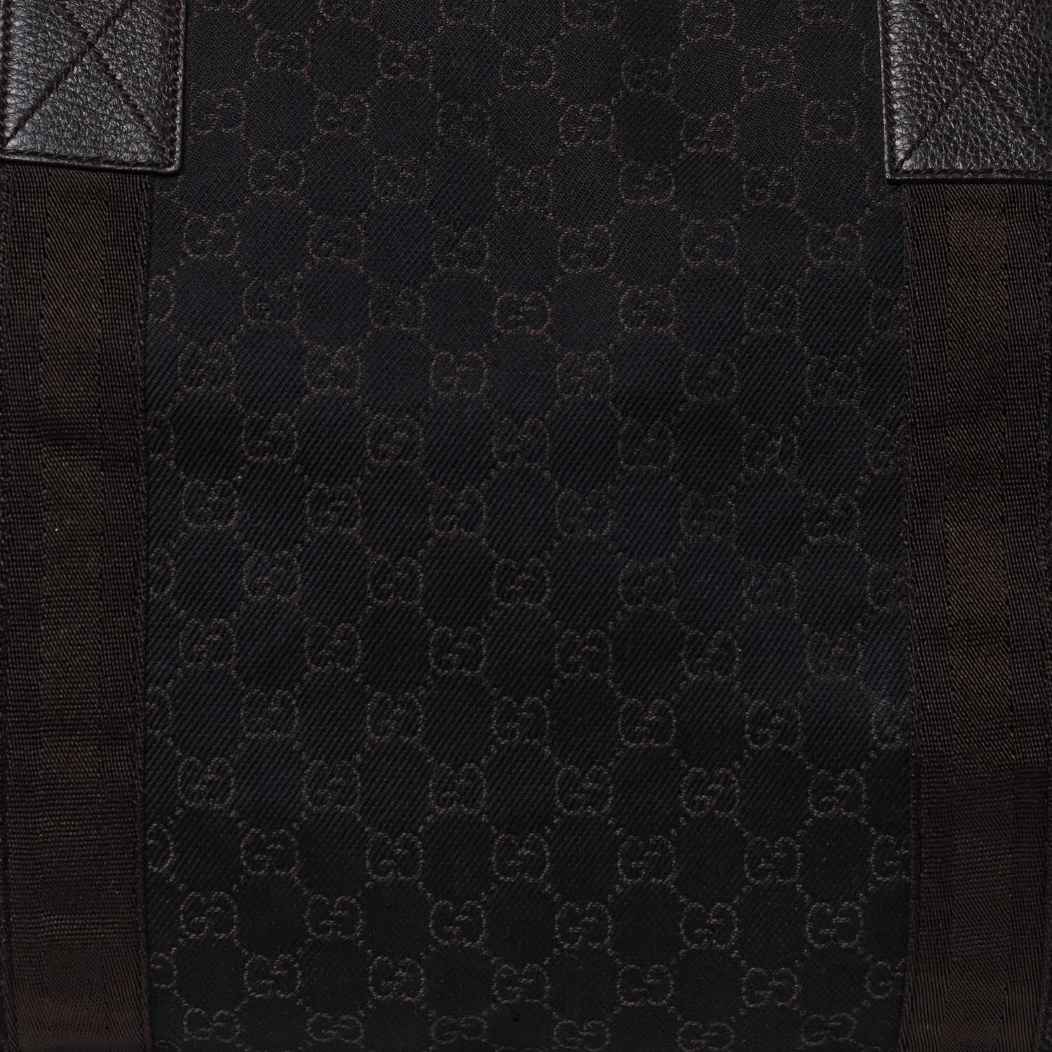 Gucci Denim Monogram Large Collapsible Carry On Duffle Bag Brown 8 of 14