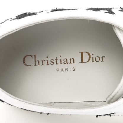 Christian Dior Canvas Macro Houndstooth Embroidered Womens Walk'N'Dior Low Top Sneakers 36 White Black 7 of 9