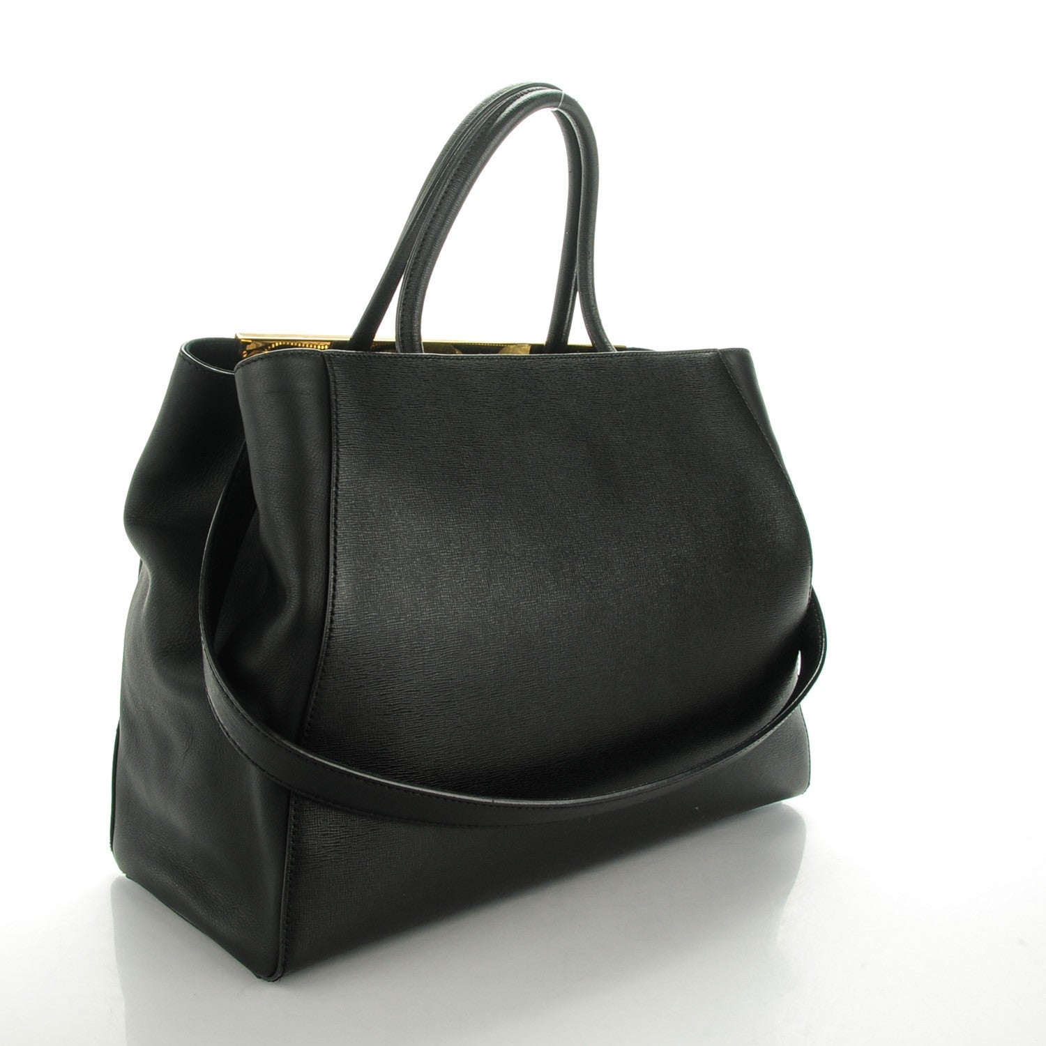 Fendi Vitello Elite Medium 2Jours Tote Black 3 of 8