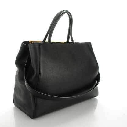 Fendi Vitello Elite Medium 2Jours Tote Black 3 of 8