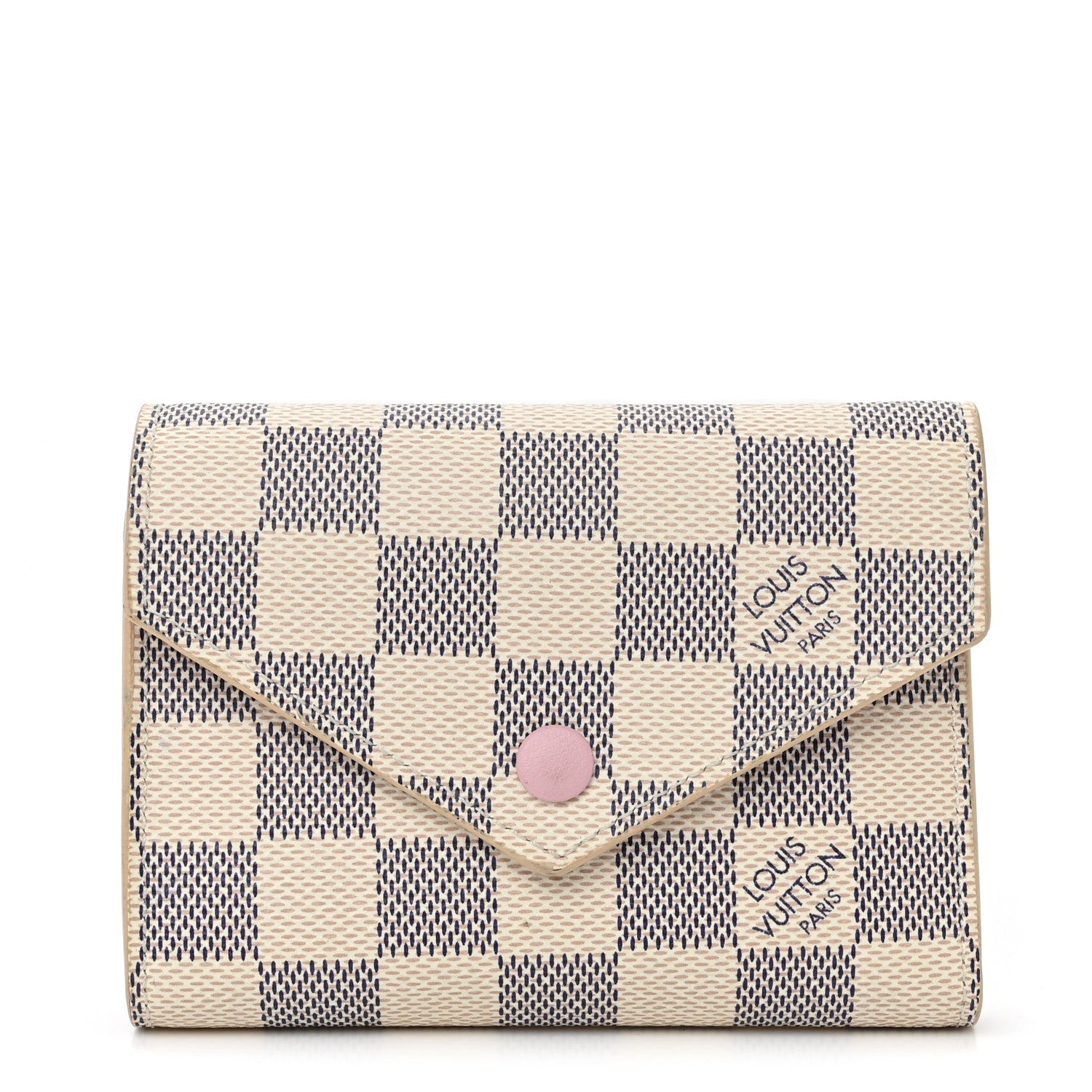 Louis Vuitton LOUIS VUITTON Damier Azur Victorine Wallet Rose Ballerine 1 of 15
