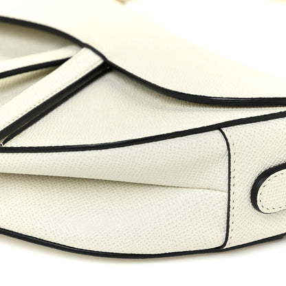 Christian Dior Grained Calfskin Saddle Bag White 9 of 9