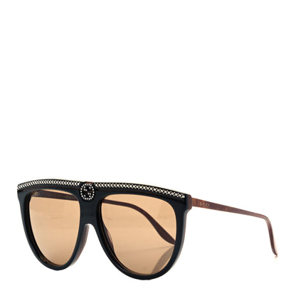 Gucci Acetate GG Crystal GG0732S Sunglasses Brown 1 of 8