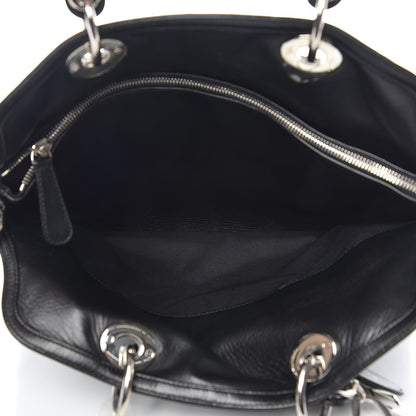 Christian Dior Lambskin Cannage Medium Granville Tote Black 6 of 8