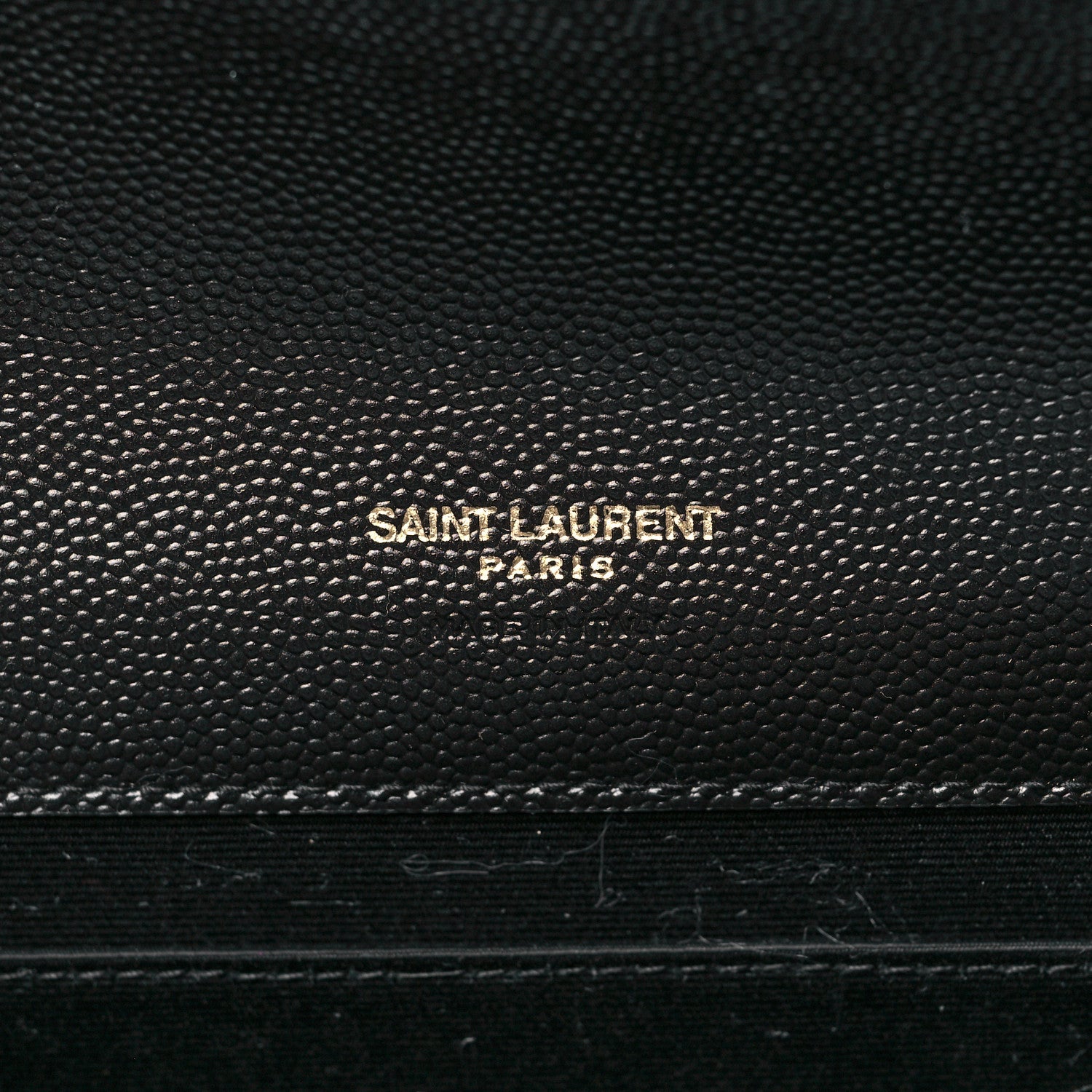 Saint Laurent Grain De Poudre Textured Mixed Matelasse Triquilt Monogram Clutch Black 6 of 11