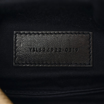 Saint Laurent Grain De Poudre Chevron Monogram Bill Pouch Black 7 of 7