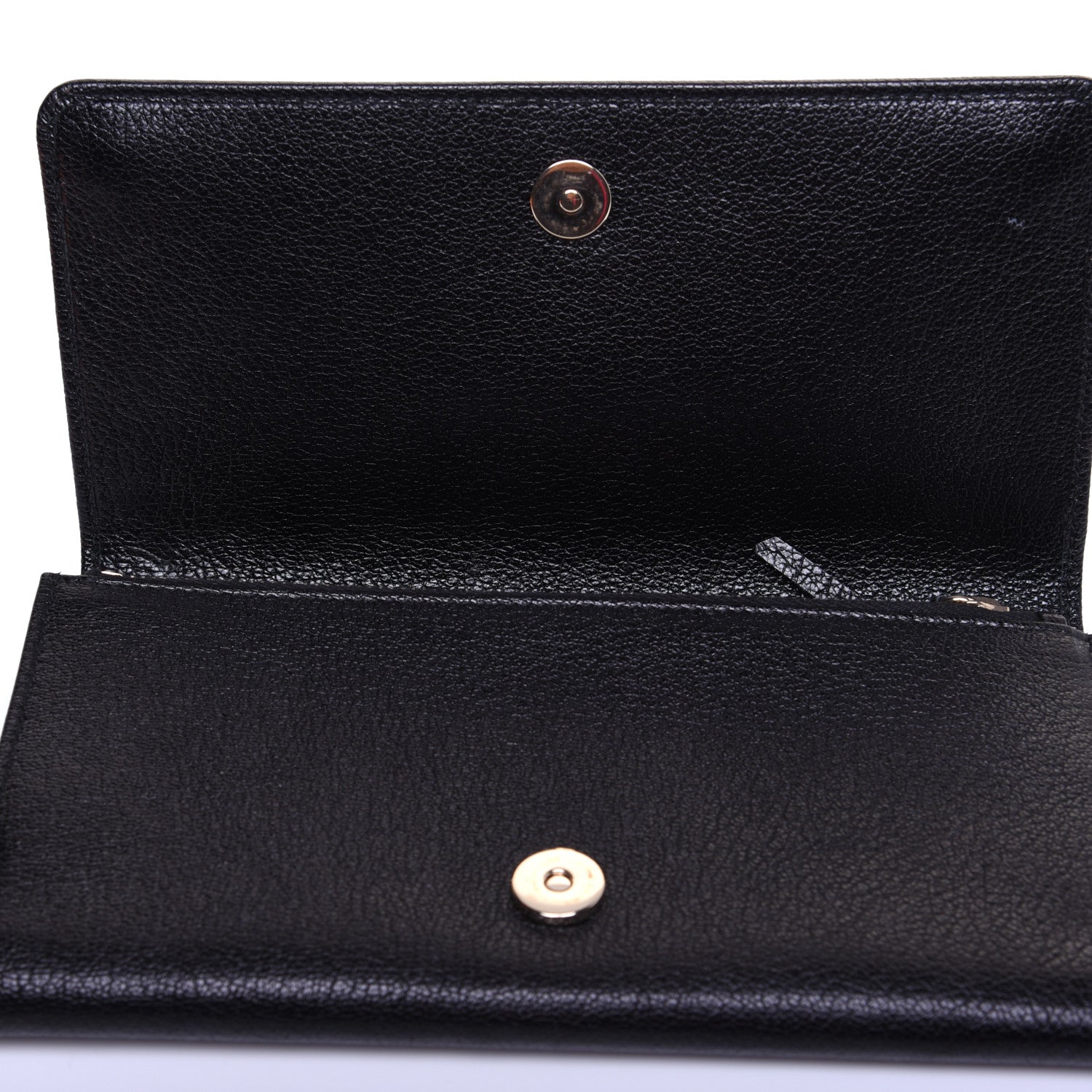 Balenciaga Chevre Gold Metallic Edge Hardware Money Wallet Black 10 of 10