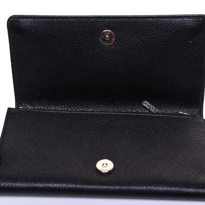 Balenciaga Chevre Gold Metallic Edge Hardware Money Wallet Black 10 of 10