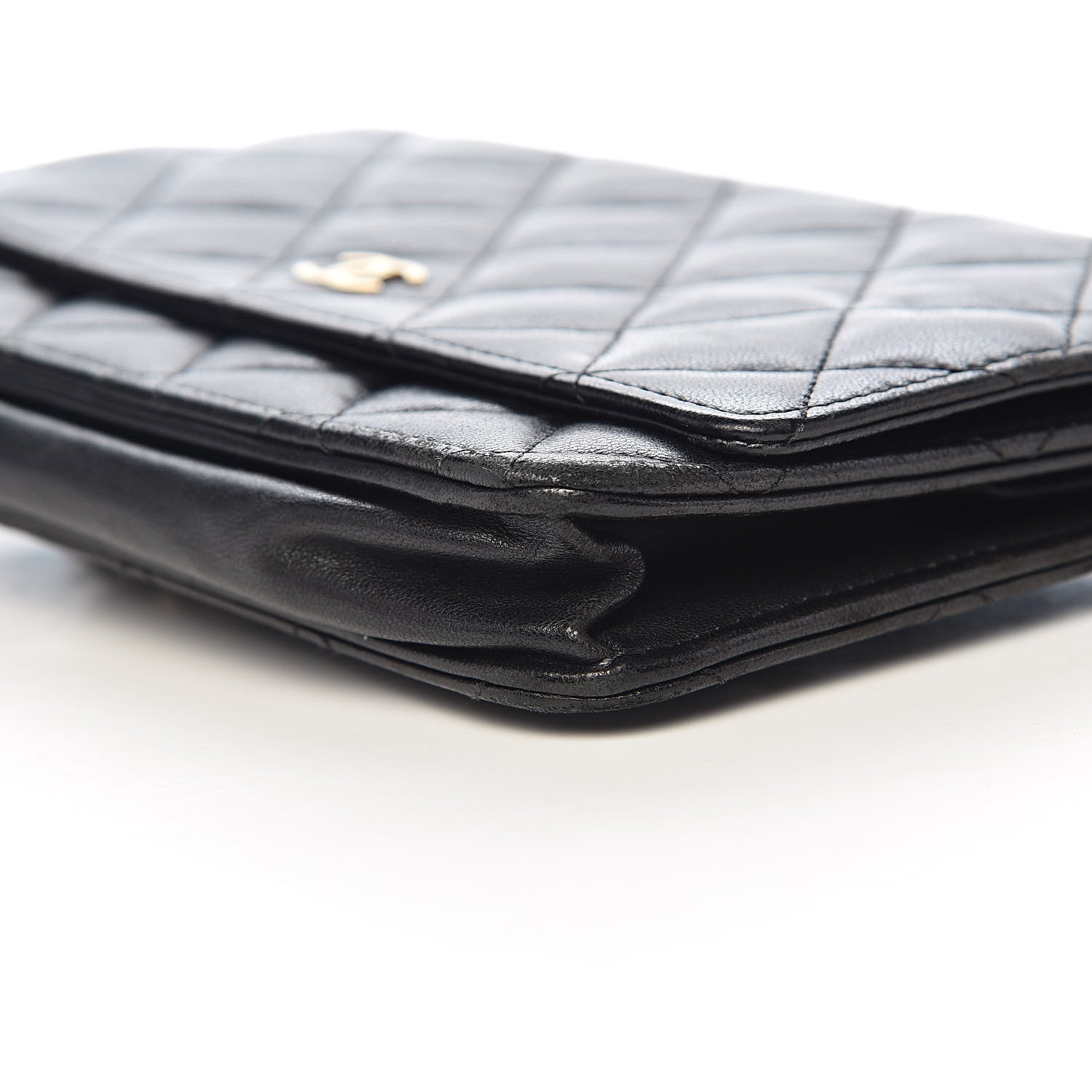 Chanel Lambskin Quilted Wallet On Chain WOC Black 16 of 17