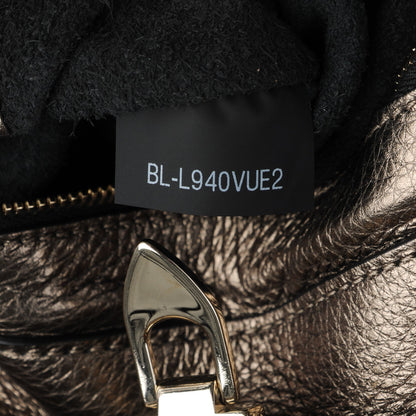 Valentino Garavani Metallic Pebbled Calfskin Small Rockstud Flip-Lock Messenger Bag Sasso 7 of 7