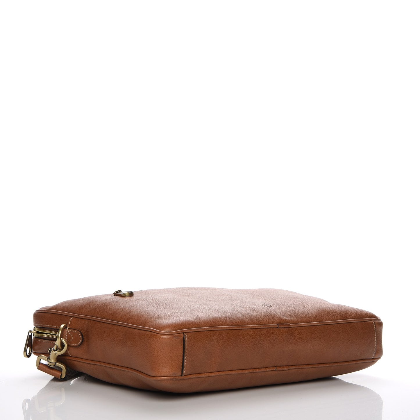 Grained Calfskin Heathcliffe Briefcase Oak